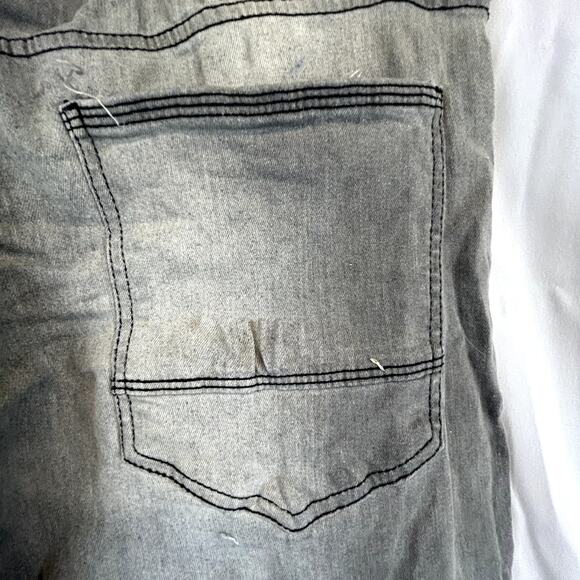 DISTRESSED MODERN CULTURE size 38x32 Men's Jeans Gray - Picture 6 of 15